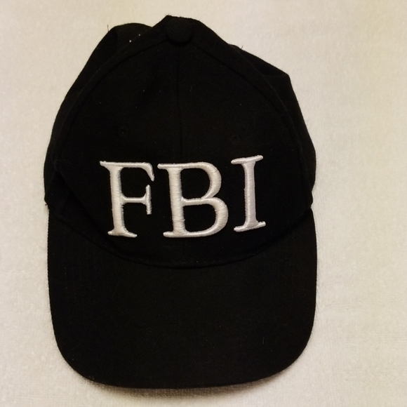 Accessories - FBI Black Baseball Hat, Velcro Closure